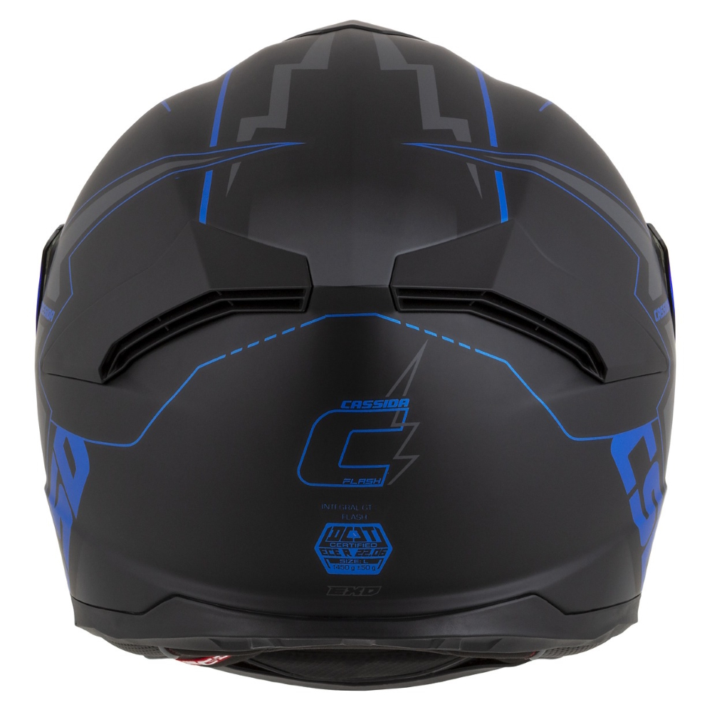 Moto přilba Cassida Integral GT 2.1 Flash černá matná/metalická modrá/tmavě šedá L (59-60) (obrázek 9)