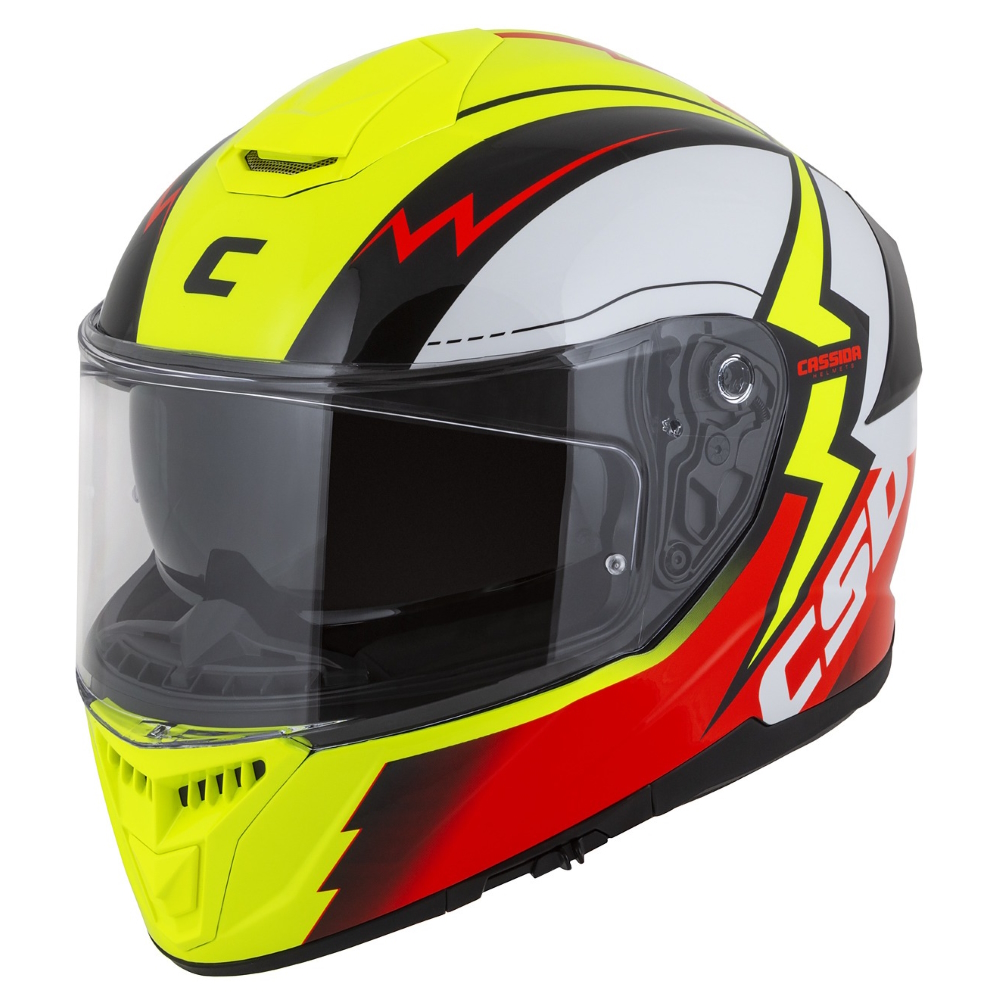 Moto přilba Cassida Integral GT 2.1 Flash žlutá fluo/červená fluo/černá/bílá M (57-58)