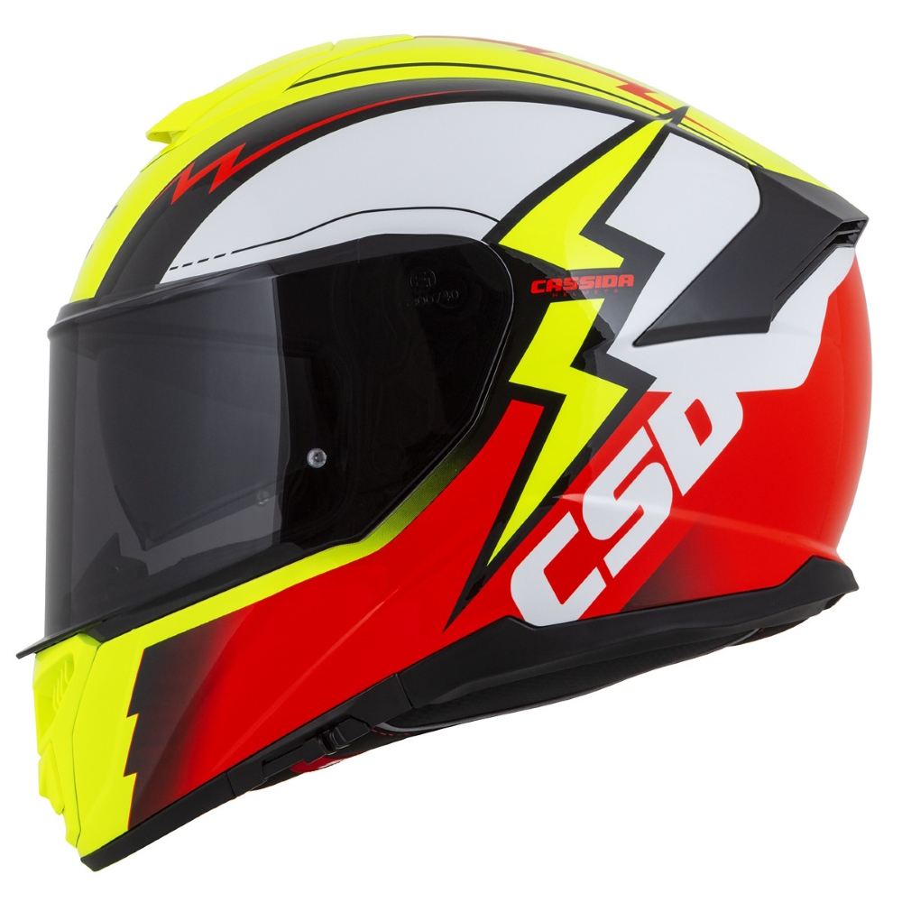 Moto přilba Cassida Integral GT 2.1 Flash žlutá fluo/červená fluo/černá/bílá XL (61-62) - Obrázek 3