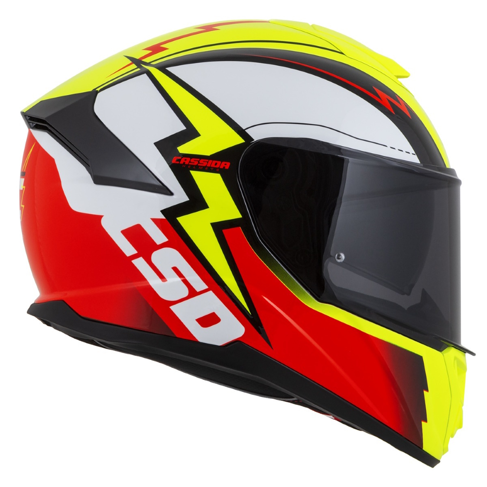 Moto přilba Cassida Integral GT 2.1 Flash žlutá fluo/červená fluo/černá/bílá XL (61-62) - Obrázek 5