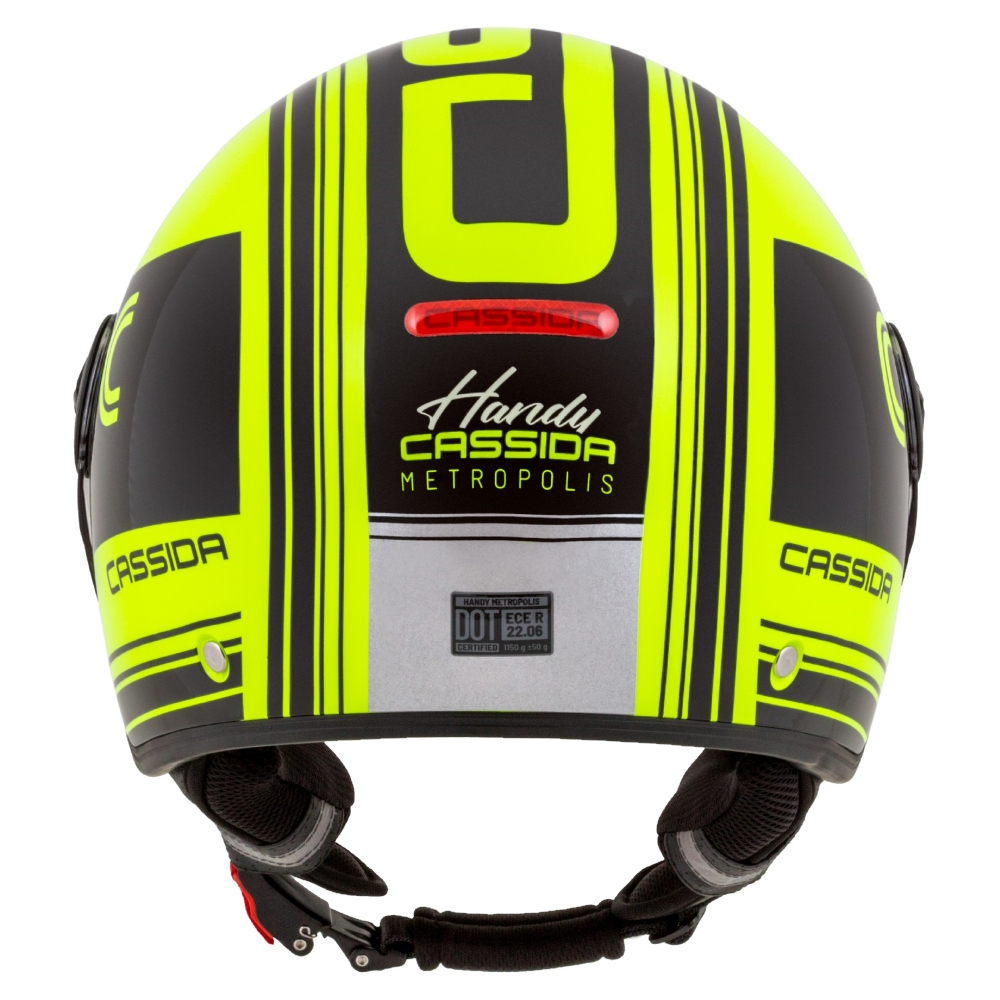 Moto přilba Cassida Handy Metropolis Safety žlutá fluo/černá/reflexní šedá XS (53-54) - Obrázek 5
