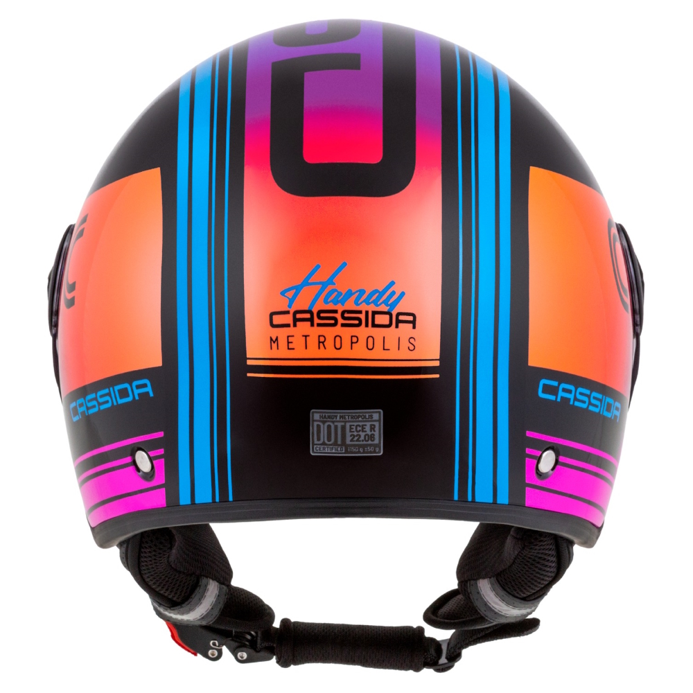 Moto přilba Cassida Handy Metropolis černá/tyrkysová/gradient XS (53-54) - Obrázek 4