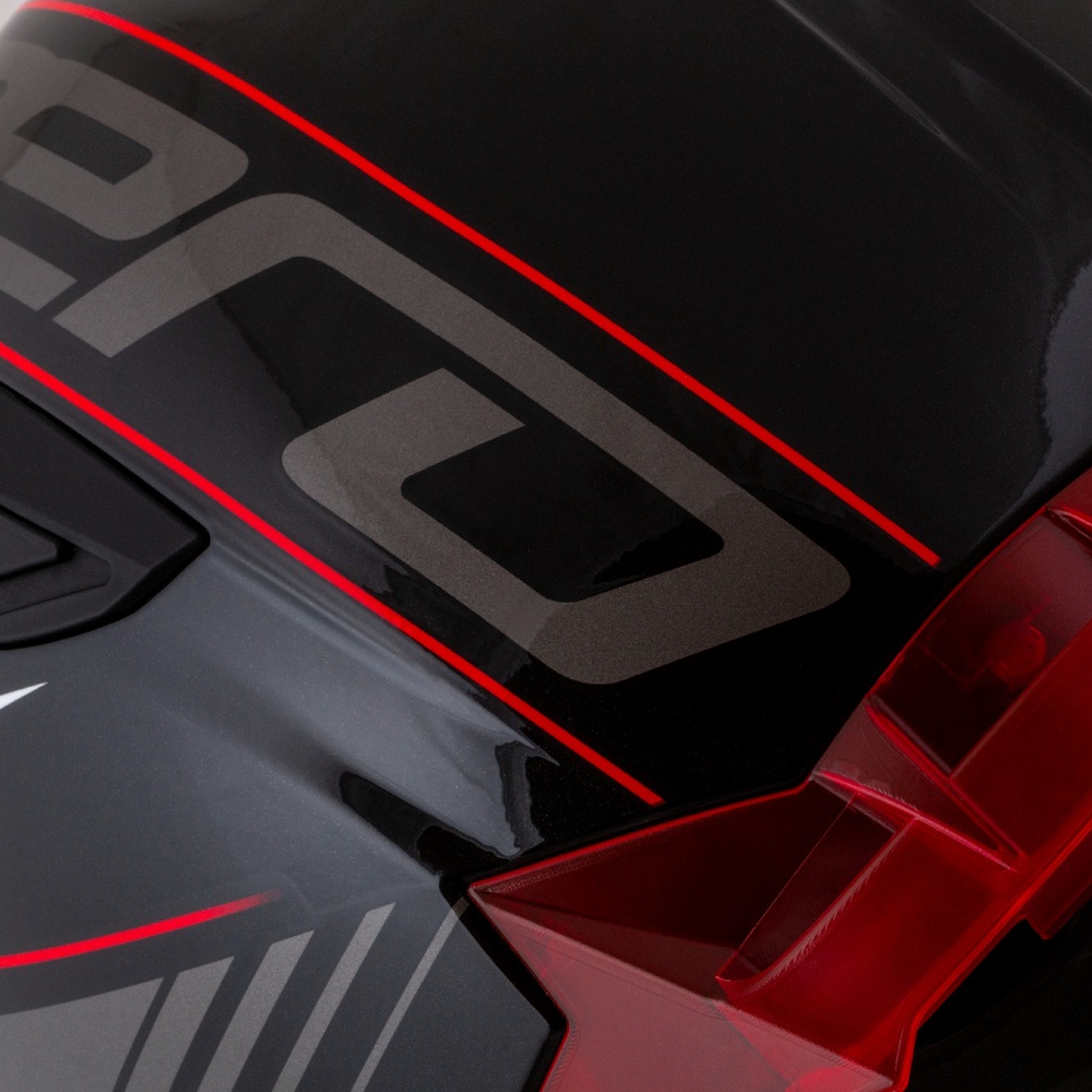 Moto přilba Cassida Aero Drome černá perleť/červená/bílá/šedá XS (53-54) - Obrázek 4