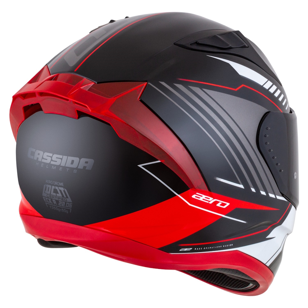 Moto přilba Cassida Aero Drome černá perleť/červená/bílá/šedá S (55-56) (obrázek 8)
