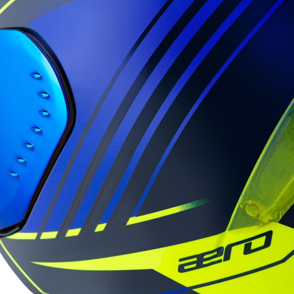 Moto přilba Cassida Aero Drome modrá/žlutá fluo/světle modrá/bílá L (59-60) (obrázek 3)