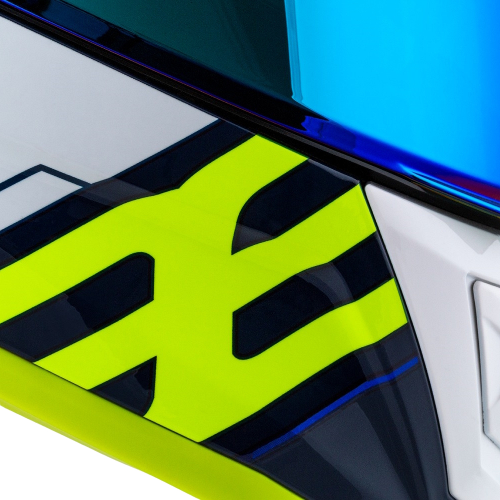 Moto přilba Cassida Aero Drome modrá/žlutá fluo/světle modrá/bílá L (59-60) (obrázek 4)