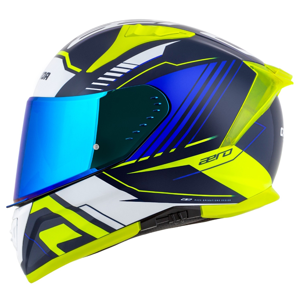 Moto přilba Cassida Aero Drome modrá/žlutá fluo/světle modrá/bílá L (59-60) (obrázek 5)