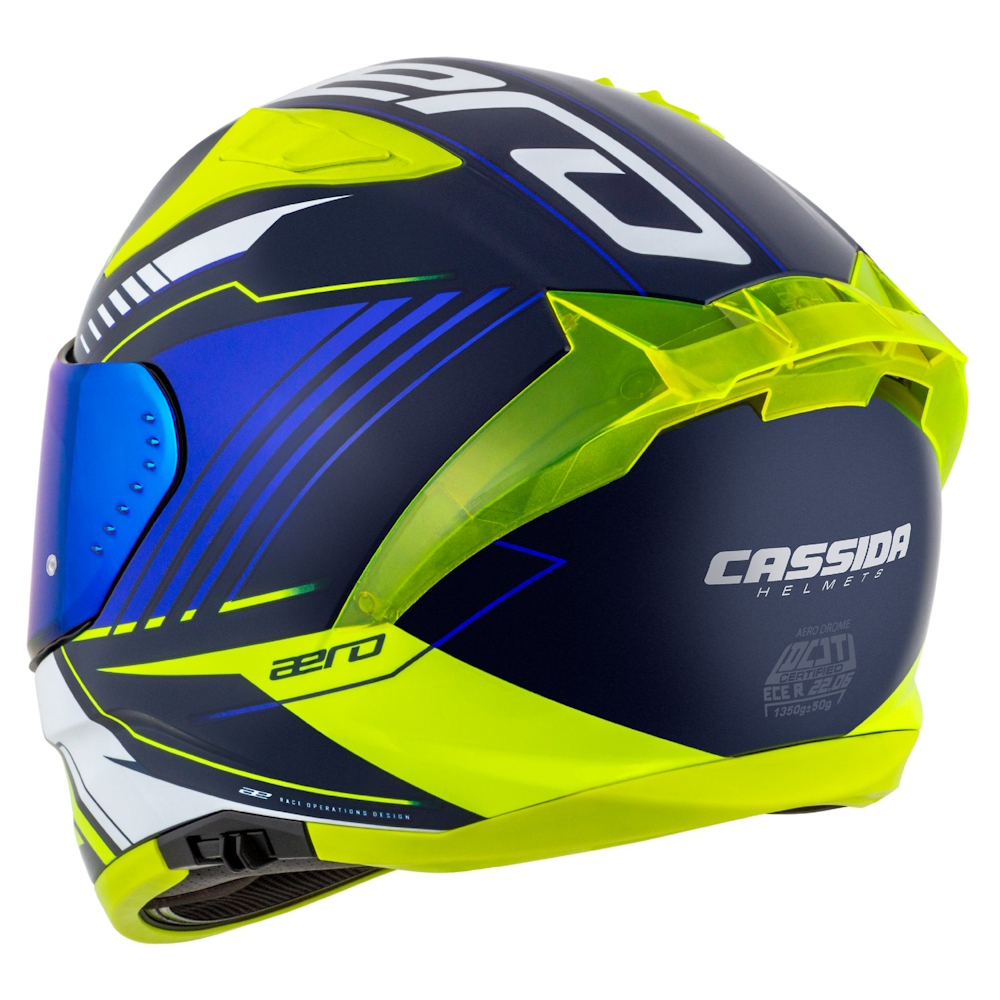 Moto přilba Cassida Aero Drome modrá/žlutá fluo/světle modrá/bílá L (59-60) (obrázek 6)