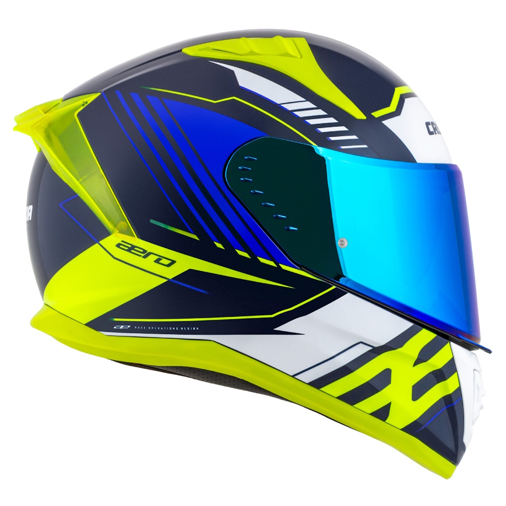 Moto přilba Cassida Aero Drome modrá/žlutá fluo/světle modrá/bílá L (59-60) (obrázek 9)