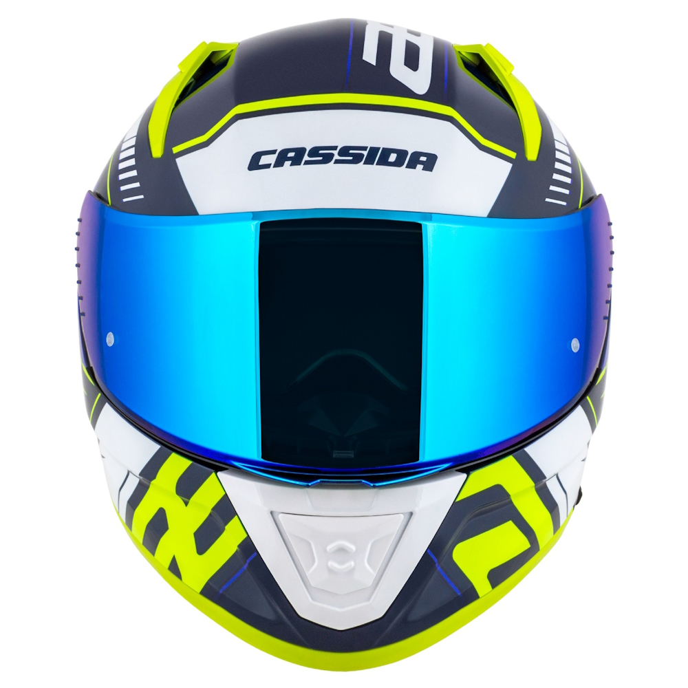 Moto přilba Cassida Aero Drome modrá/žlutá fluo/světle modrá/bílá L (59-60) (obrázek 10)