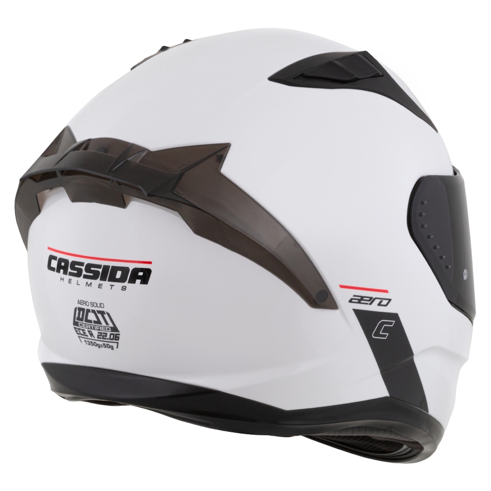 Moto přilba Cassida Aero Solid bílá/černá XL (61-62) (obrázek 8)