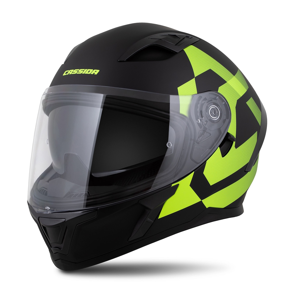 Moto přilba Cassida Orbit Grind černá matná/žlutá fluo  XS (53-54)
