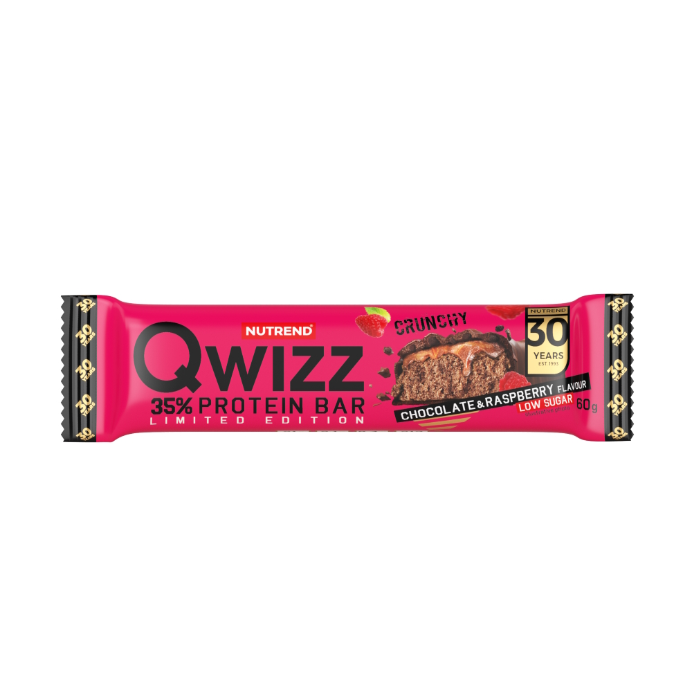 Proteinová tyčinka Nutrend Qwizz Protein Bar 60g čokoláda+malina