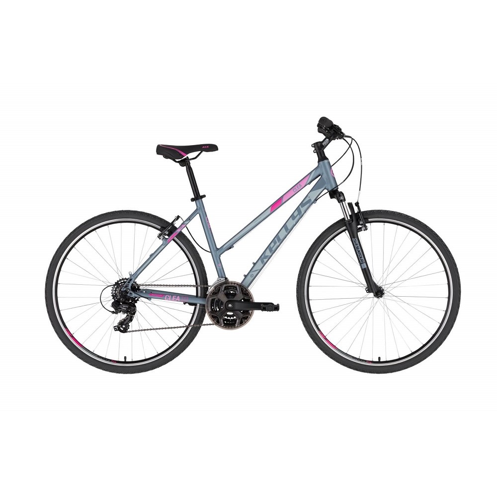 Levně Dámské crossové kolo KELLYS CLEA 10 28" 7.0 Grey Pink S (17", 155-170 cm)