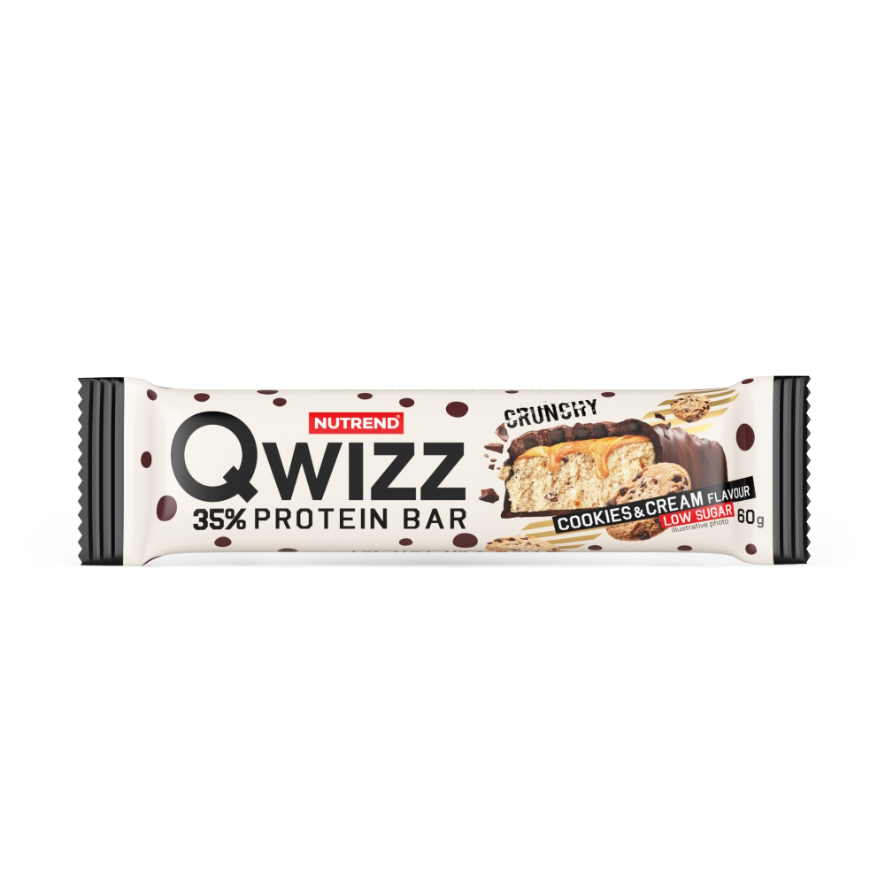 Proteinová tyčinka Nutrend Qwizz Protein Bar 60g cookies&cream