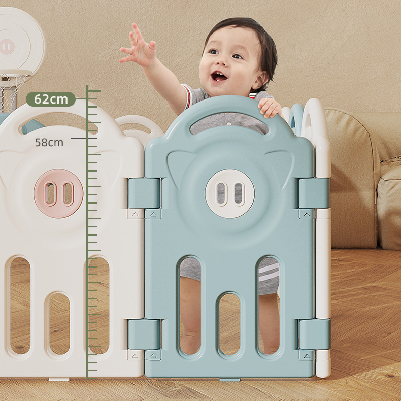 Dětská plastová ohrádka s příslušenstvím inSPORTline Piglino 178x184 cm modrá - Obrázek 6