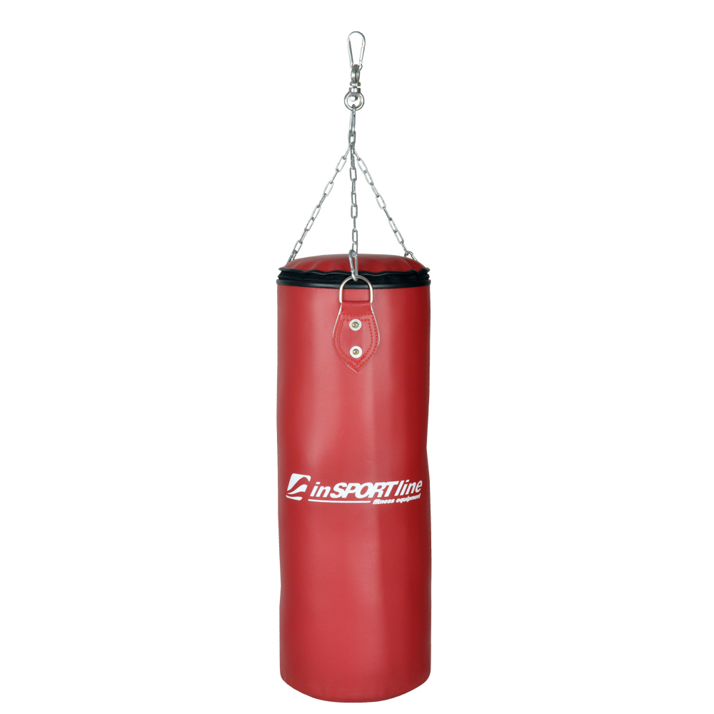 Dětský boxovací pytel inSPORTline 26x65cm / 15kg červená