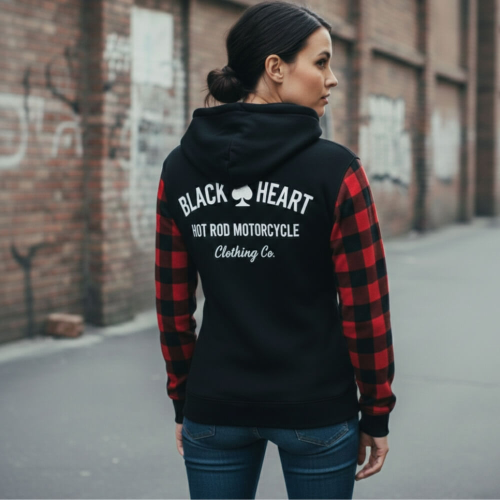 Dámská moto mikina W-TEC Black Heart Ramforge Lady červeno-černá XXL