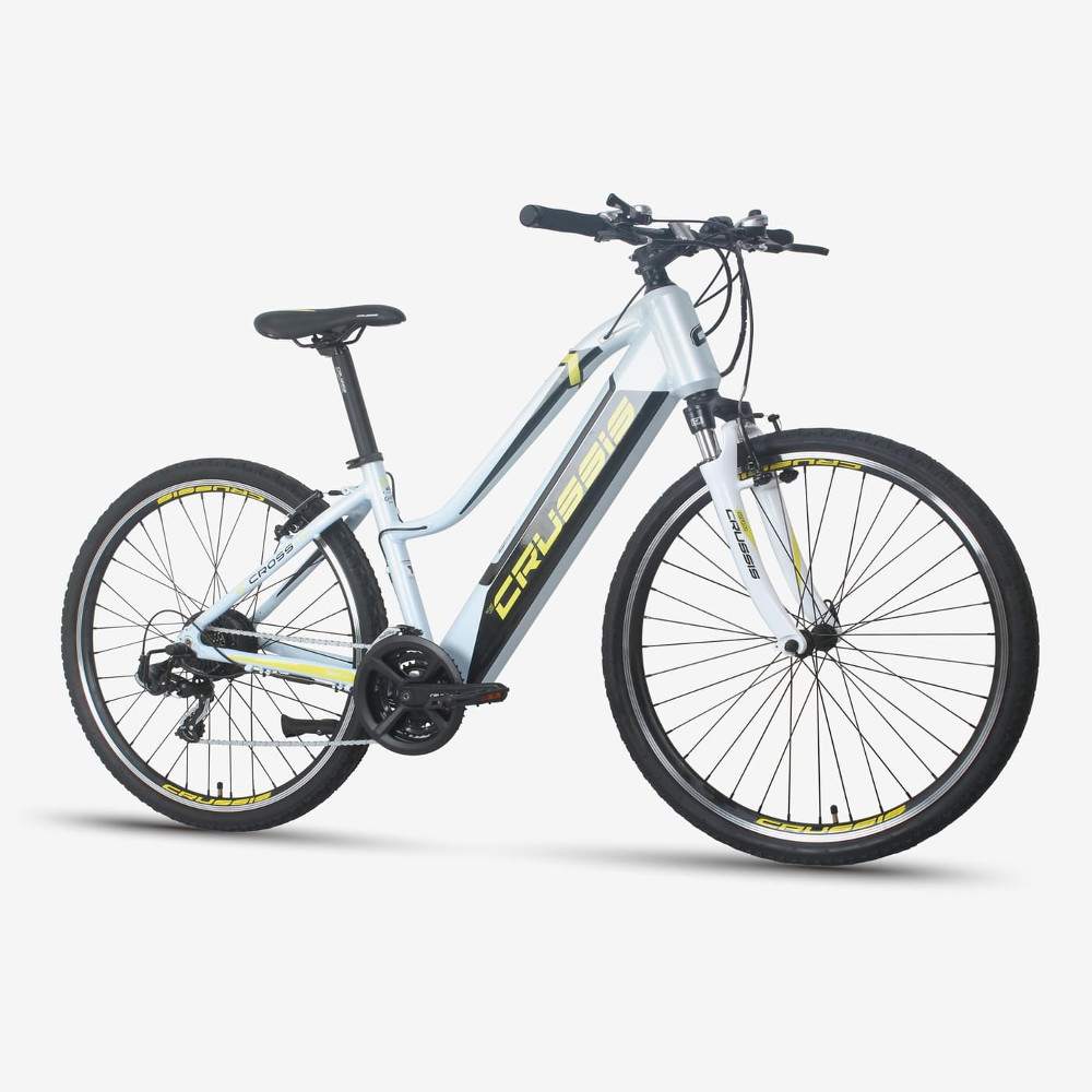 Levně Dámské crossové elektrokolo Crussis e-Cross Low 1.8 28" 17" (160-175 cm)