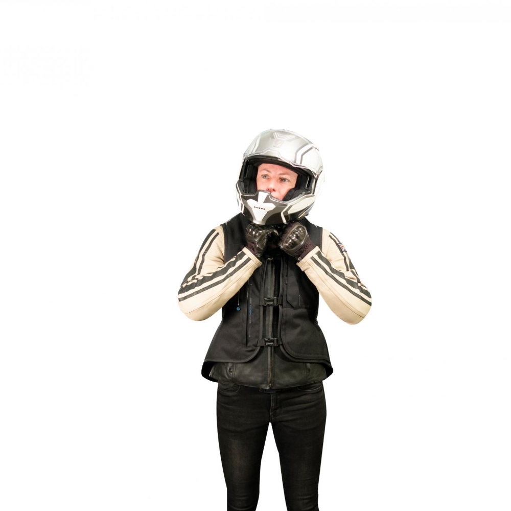 Airbagová vesta Helite e-Turtle černá rozšířená, elektronická černá XL - Obrázek 7