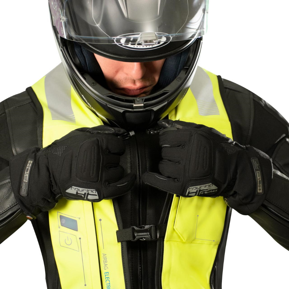 Airbagová vesta Helite e-Turtle HiVis rozšířená, elektronická HiVis žlutá XL - Obrázek 3