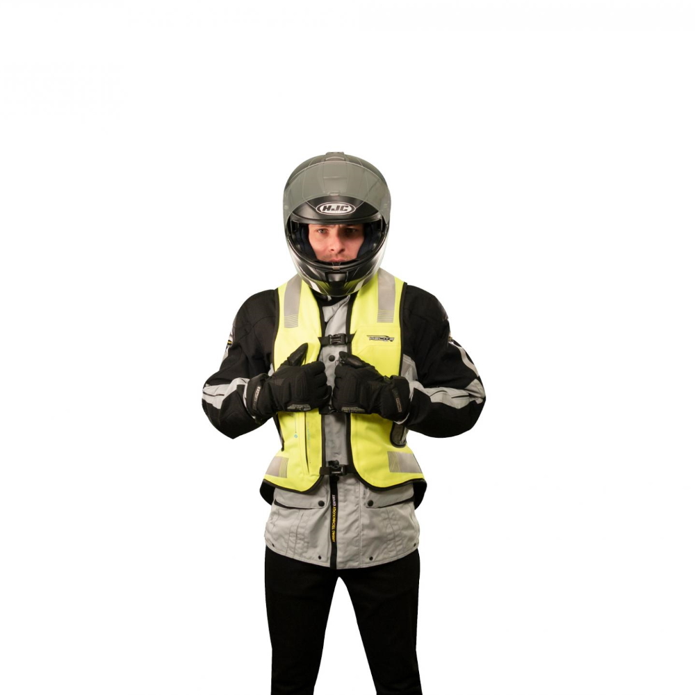 Airbagová vesta Helite e-Turtle HiVis, elektronická žlutá M (obrázek 9)