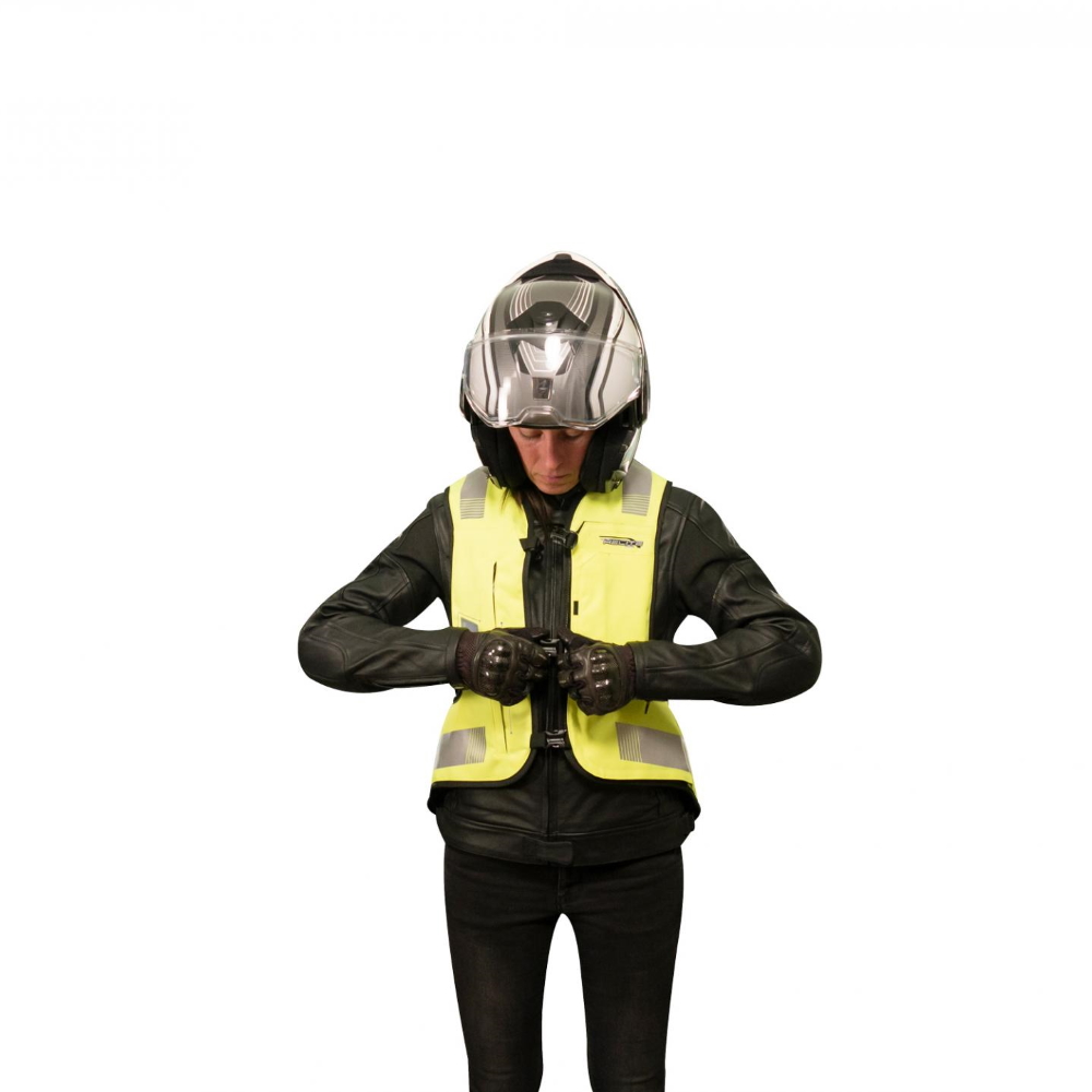 Airbagová vesta Helite e-Turtle HiVis rozšířená, elektronická HiVis žlutá L (obrázek 10)