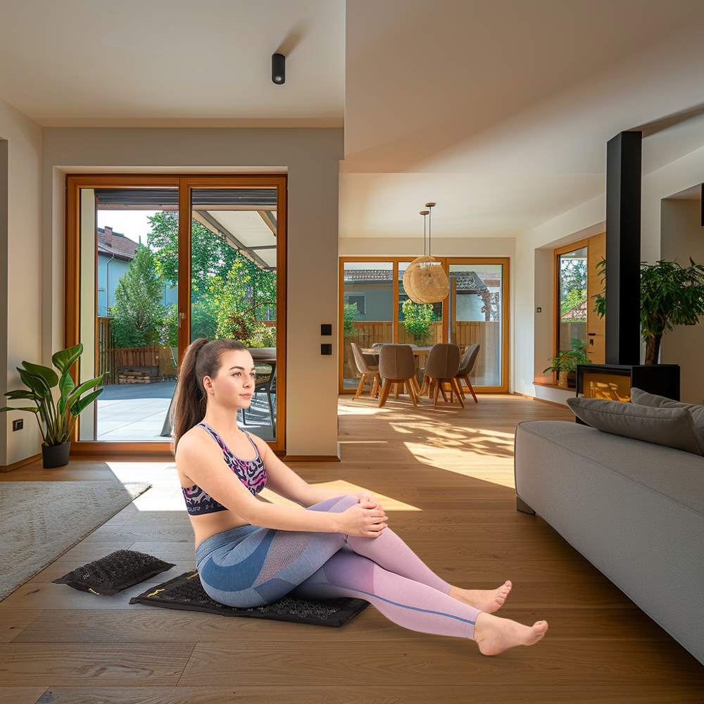 Akupresurní podložka a polštář inSPORTline EcoSpike černá - Obrázek 5