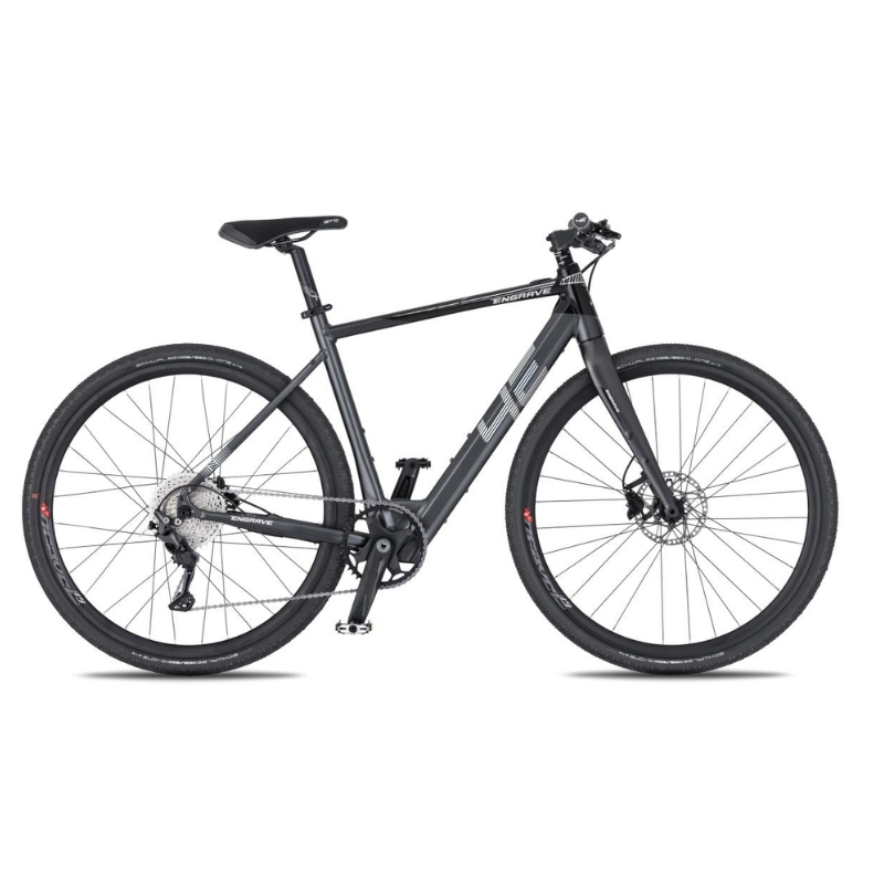 Gravel elektrokolo 4EVER ENGRAVE FLAT 28" 23" (190-205 cm) titan/hologram