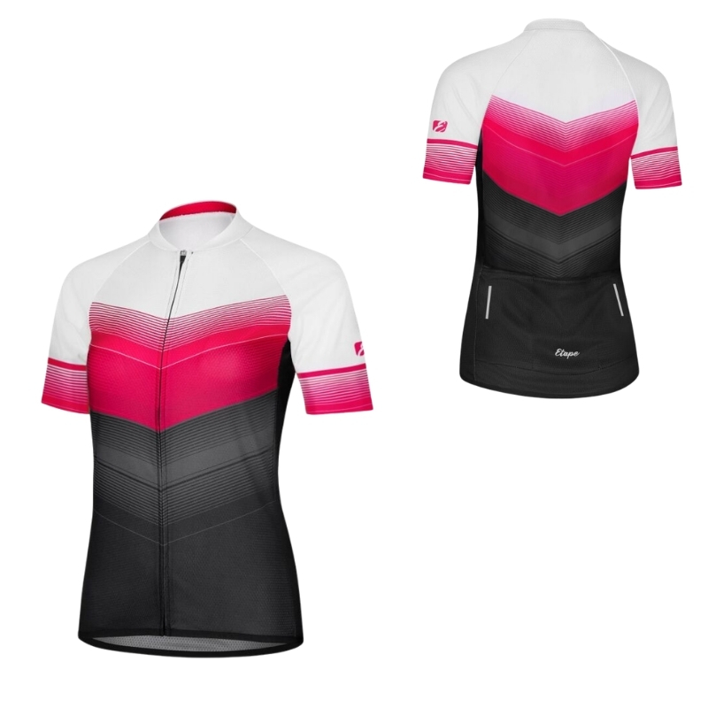 Dámský cyklistický dres s krátkým rukávem Etape Violet růžová/černá S