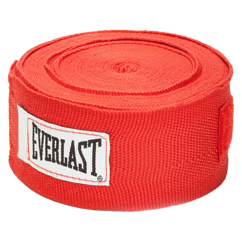 Boxerské bandáže Everlast Handwraps 300 cm  červená