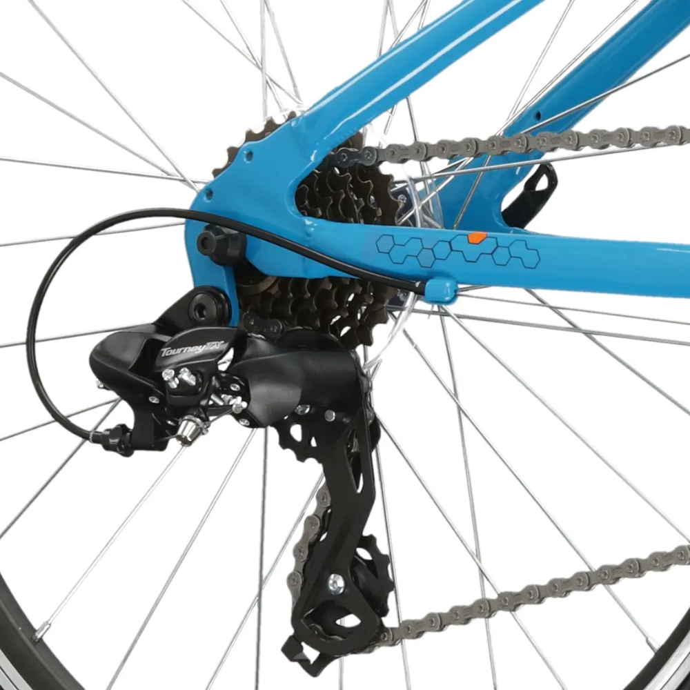 Juniorské kolo Kross Hexagon JR 1.0 24" Gen 006 S (12", 130-150 cm) námořnická modrá / žlutá / lesk - Obrázek 7