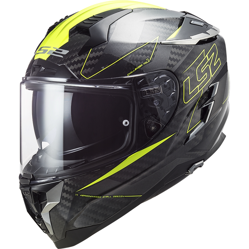 Moto přilba LS2 FF327 Challenger CT2 Fold Gloss H-V Yellow - XL (61-62)