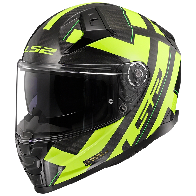 Moto přilba LS2 FF811 Vector II Carbon Strong Gl. Yellow  XXS (51-52)