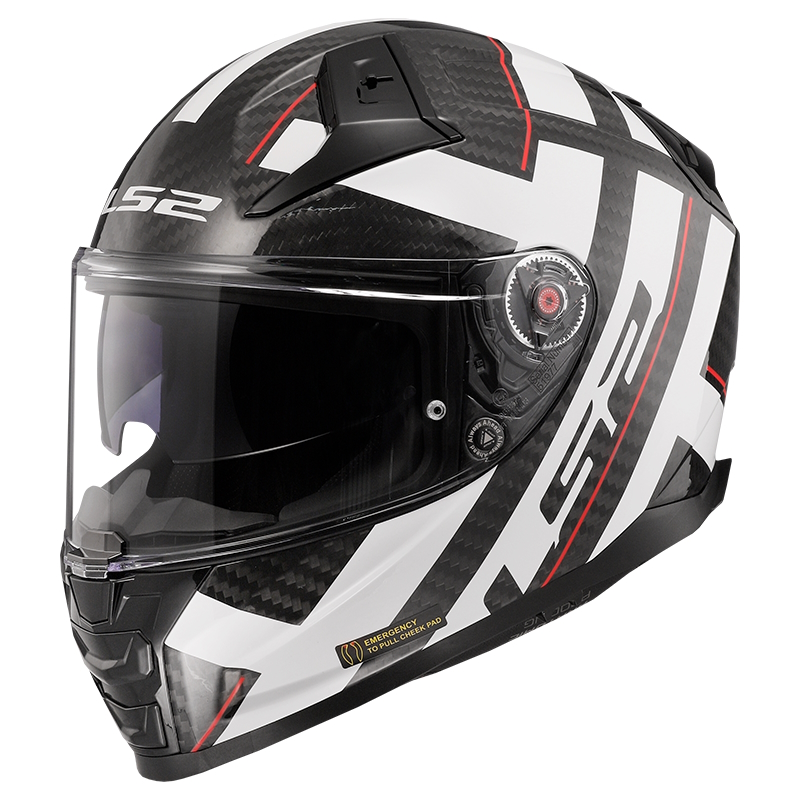 Moto přilba LS2 FF811 Vector II Carbon Strong Gl. White XXS (51-52)