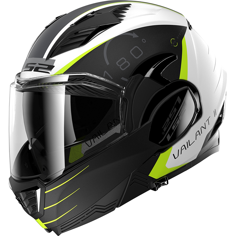 Překlopná moto přilba LS2 FF900 Valiant II Codex White Black P/J  S (55-56)