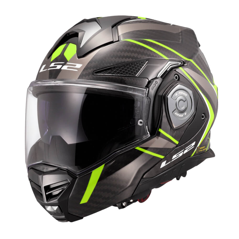 Překlopná moto přilba LS2 FF901 Advant X C Future II H-V Yellow P/J 3XL (65-66)