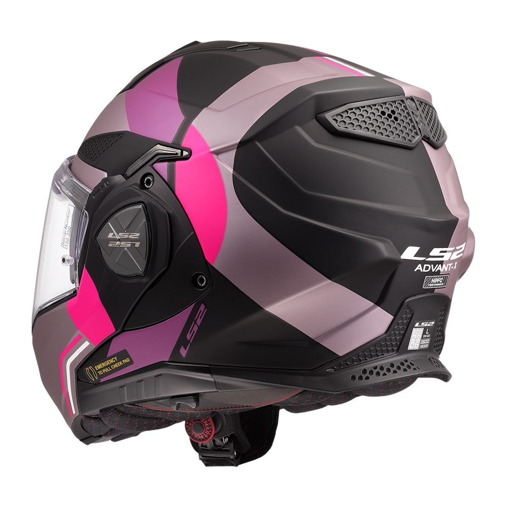 Překlopná moto přilba LS2 FF901 Advant X Ultra Grey Purple P/J L (59-60) (obrázek 3)