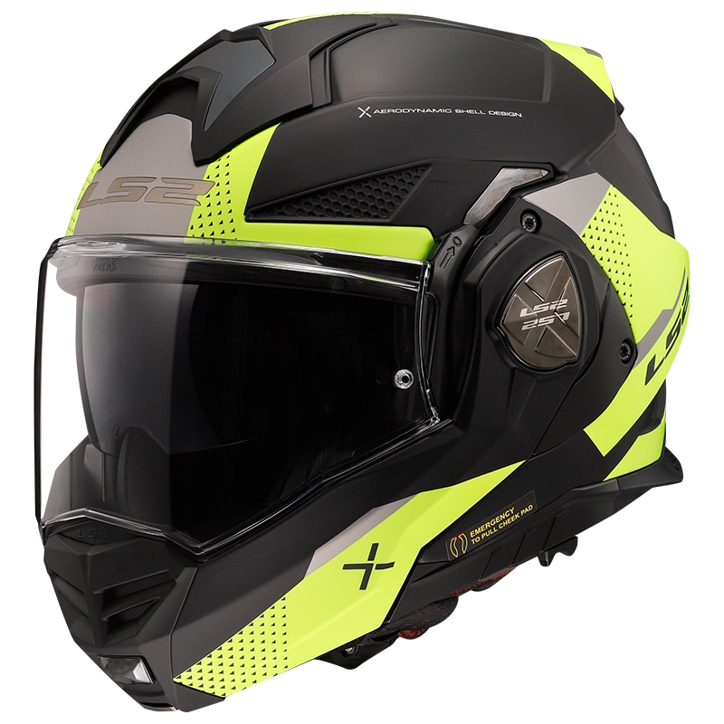 Výklopná moto přilba LS2 FF901 Advant X Oblivion Matt Black H-V P/J 3XL (65-66)