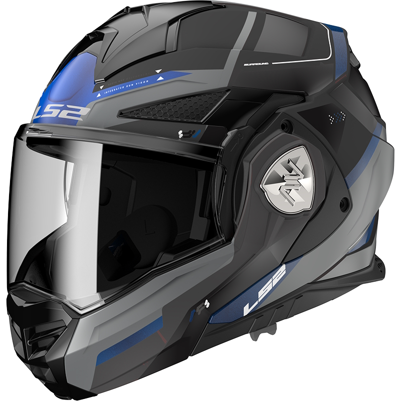 Překlopná moto přilba LS2 FF901 Advant X Spectrum Black Titanium Blue P/J  XXL (63-64)