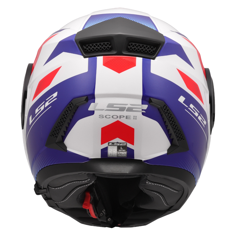 Výklopná moto přilba LS2 FF902 Scope II Duria White Blue Red 3XL (65-66) - Obrázek 4