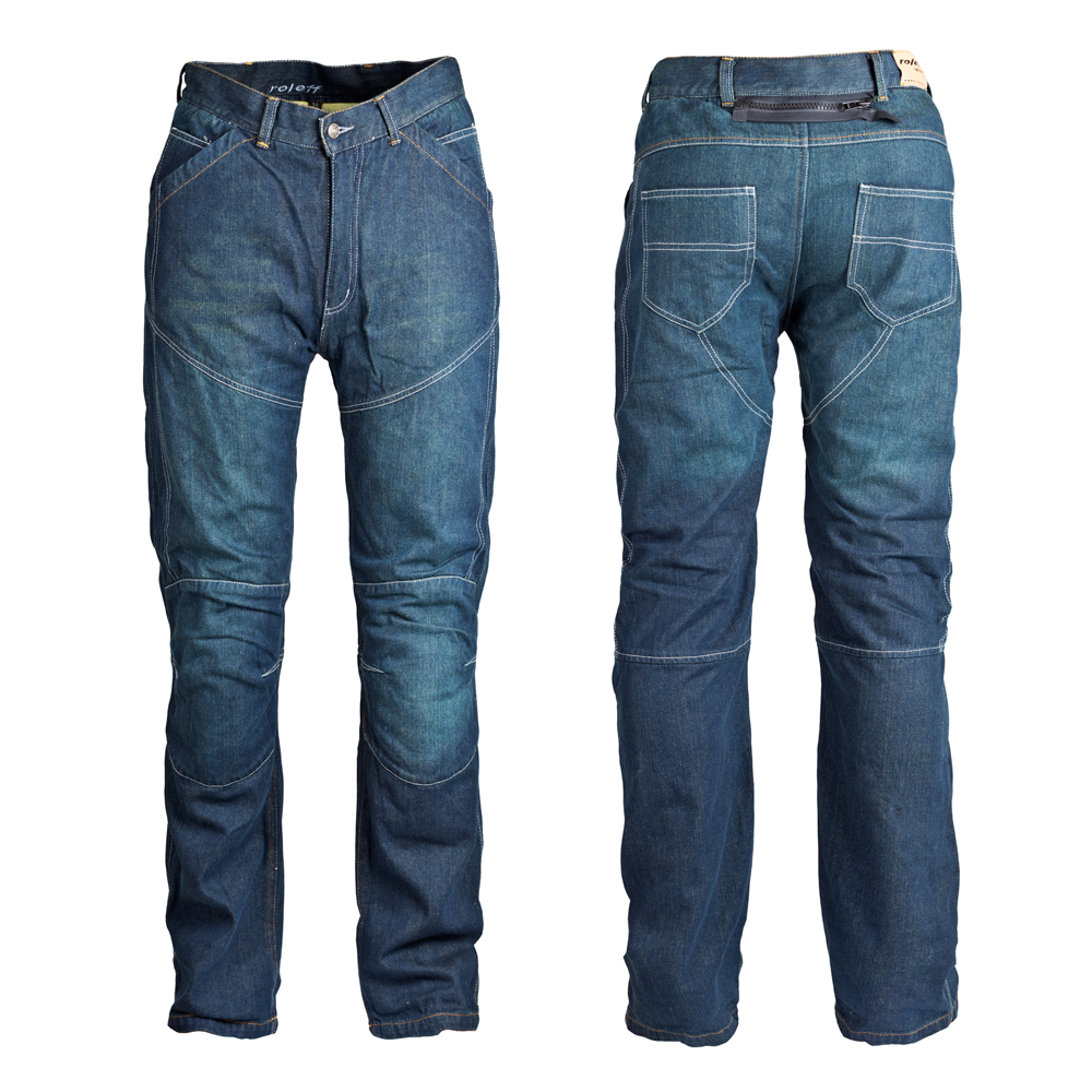 Pánské jeansové moto kalhoty ROLEFF Aramid  modrá  42/4XL