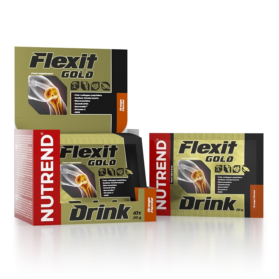 Kloubní výživa Nutrend Flexit Gold Drink 10 x 20 g pomeranč