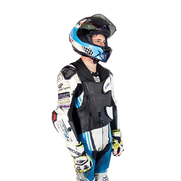 Závodní airbagová vesta Helite GP Air 2, mechanická s trhačkou černá L - Obrázek 7