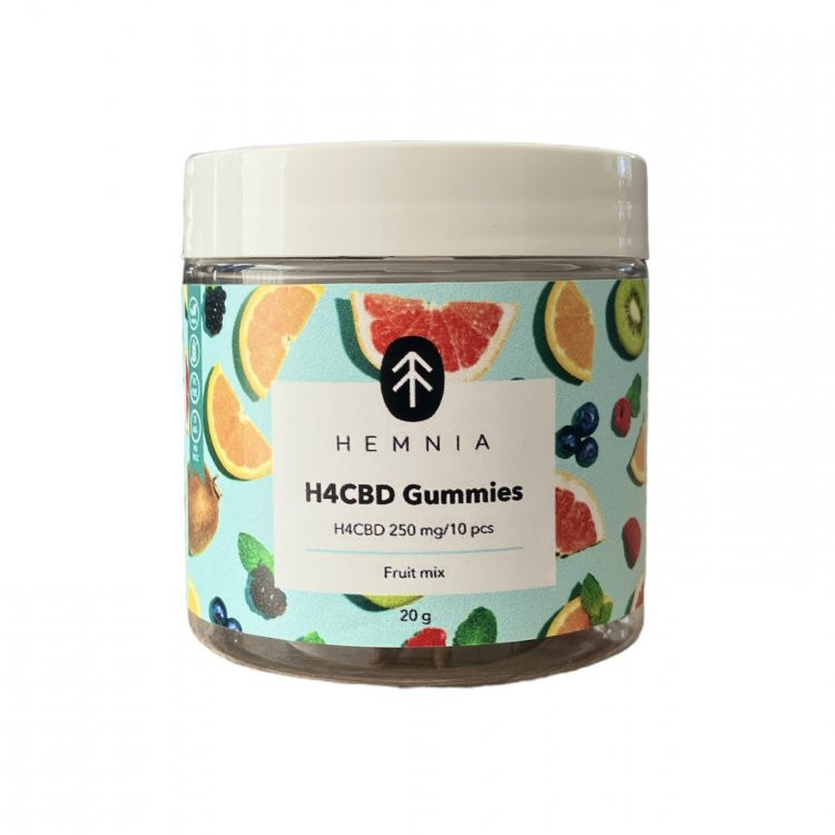 H4CBD Gummies Hemnia, 250 mg H4CBD, 10 ks  Fruit Mix