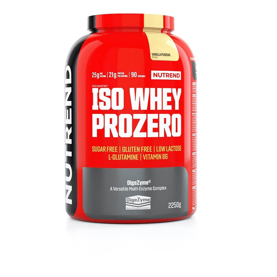 Práškový koncentrát Nutrend ISO WHEY Prozero 2250 g pudinková vanilka