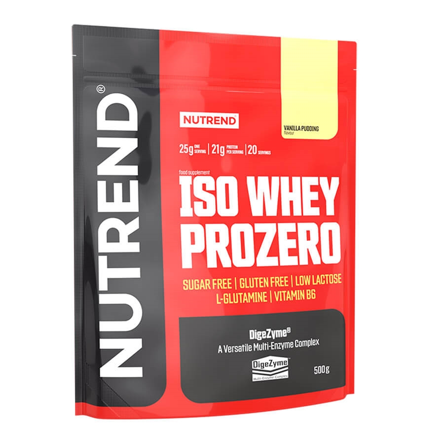 Práškový koncentrát Nutrend ISO WHEY Prozero 500 g pudinková vanilka