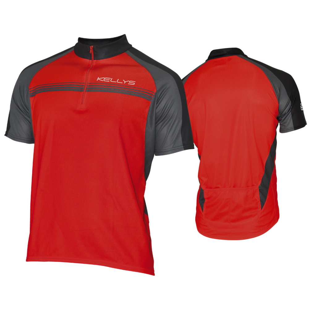 Cyklistický dres Kellys Pro Sport - krátký rukáv  červená  XS - červená