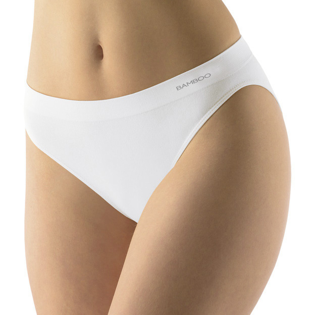 Klasické kalhotky s úzkým bokem EcoBamboo bílá - S/M