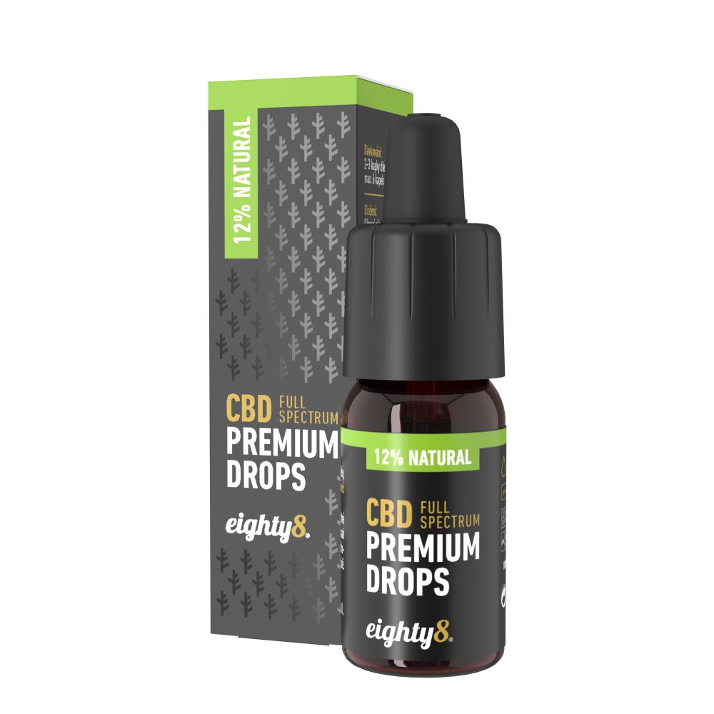 Levně CBD kapky Eighty8 Natural 12% 10 ml